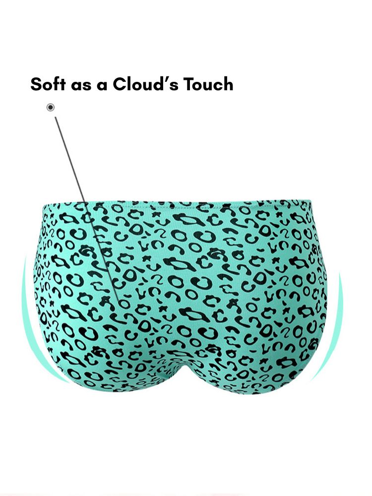 3 Pack Men's High Stretch Leopard Style Sexy Low-Rise Briefs | dmunderwear detail image 6