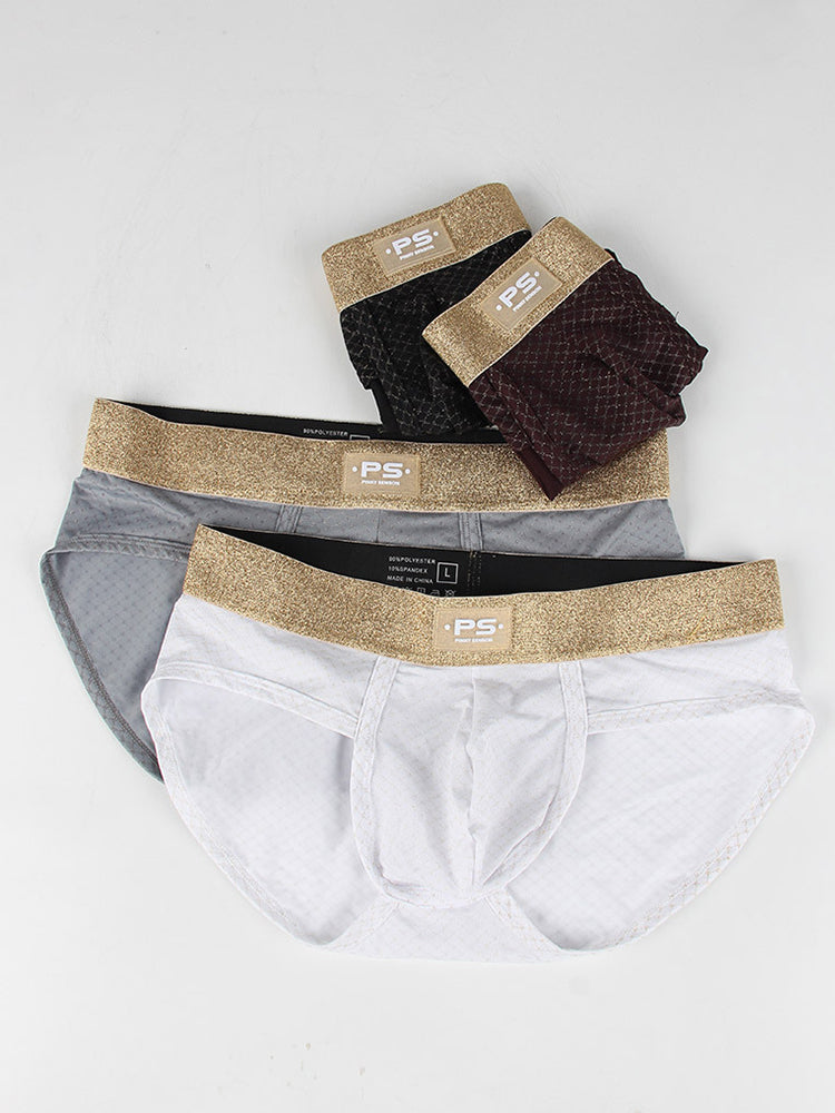 3 Pack Men's Quick-Dry Highly Elastic Briefs | dmunderwear detail image 10