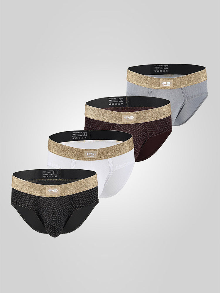 3 Pack Men's Quick-Dry Highly Elastic Briefs | dmunderwear detail image 11