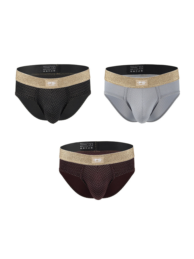 3 Pack Men's Quick-Dry Highly Elastic Briefs | dmunderwear detail image 14