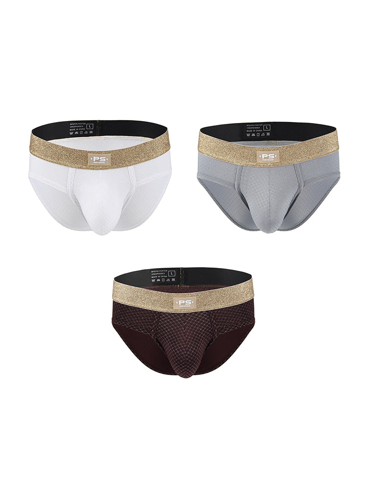 3 Pack Men's Quick-Dry Highly Elastic Briefs | dmunderwear detail image 16