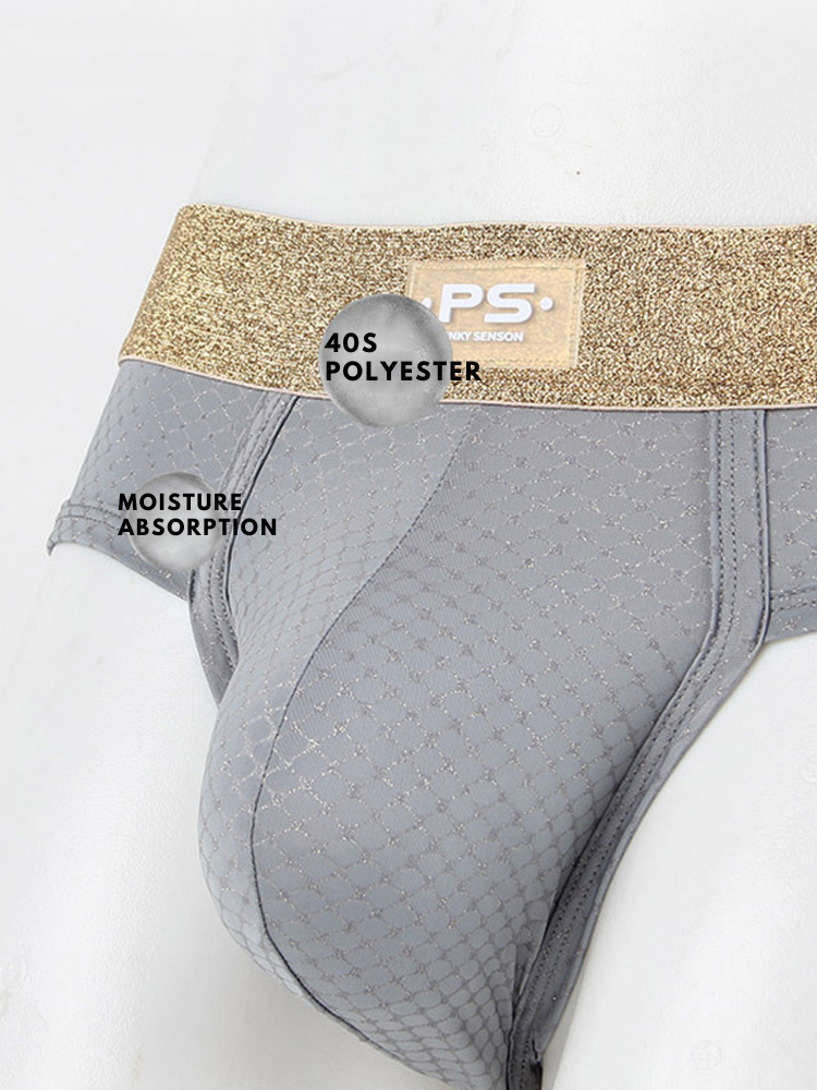 3 Pack Men's Quick-Dry Highly Elastic Briefs | dmunderwear detail image 3
