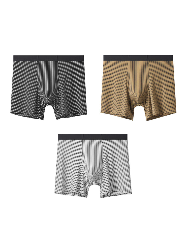 3 Pack Men's Ice Silk Antibacterial Odor-Control Day-Long Comfort Boxer Briefs | dmunderwear detail image 14