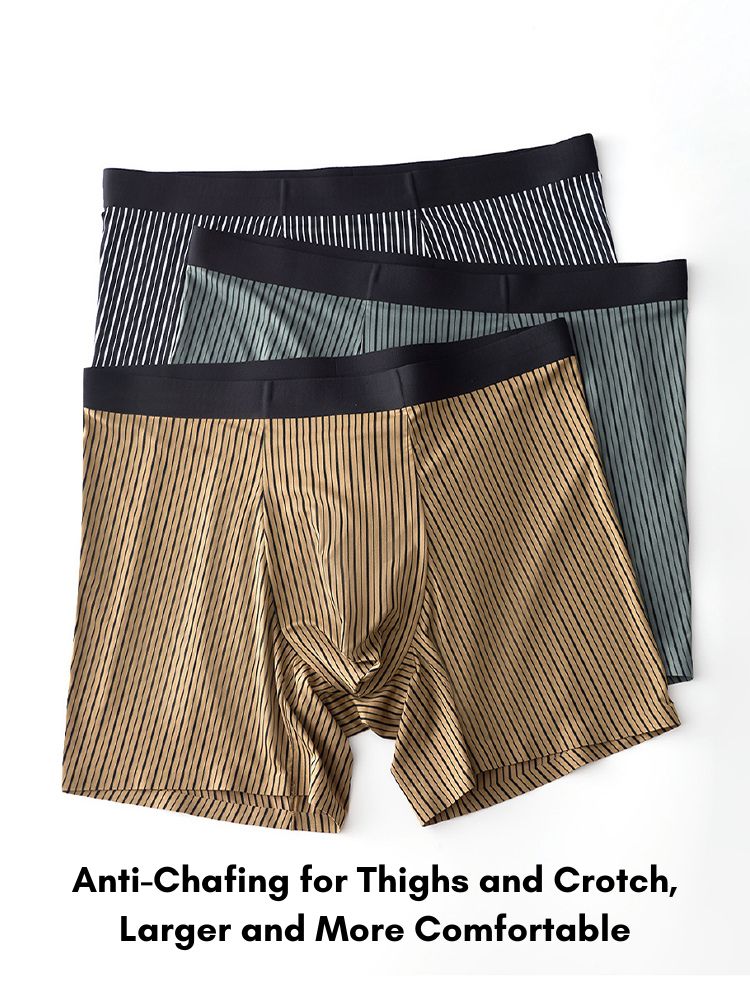 3 Pack Men's Ice Silk Antibacterial Odor-Control Day-Long Comfort Boxer Briefs | dmunderwear detail image 7