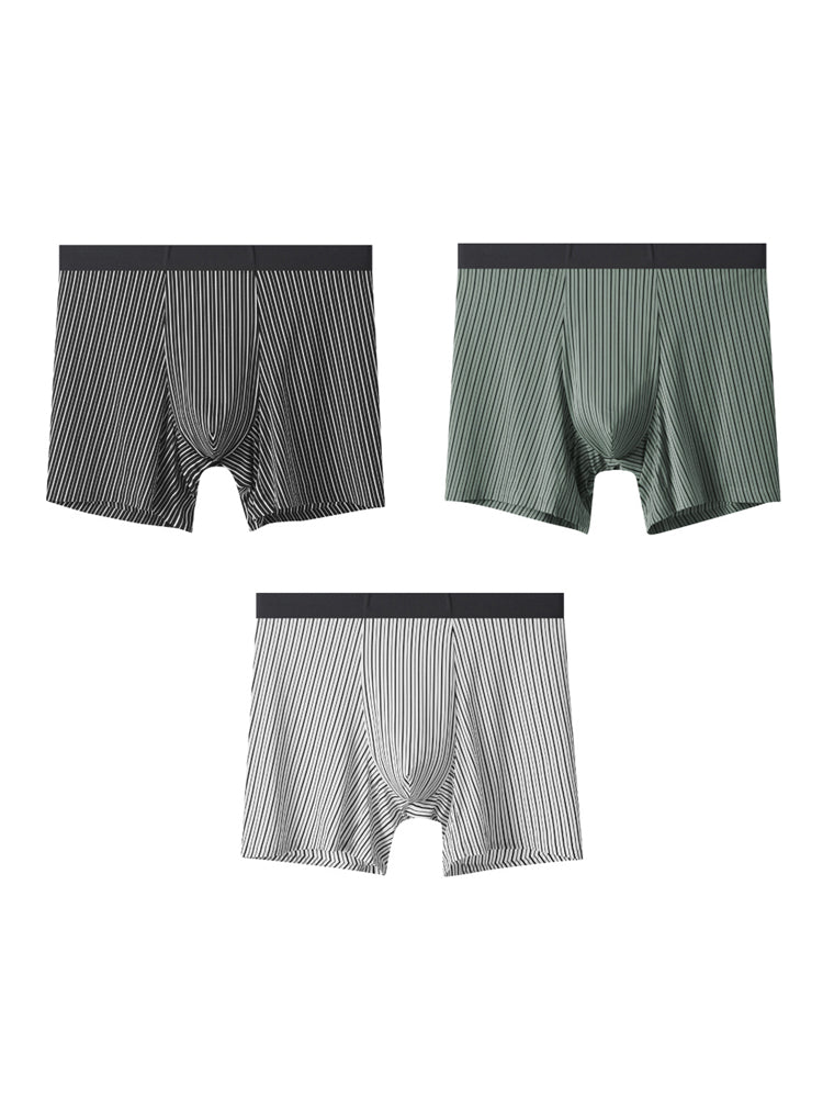 3 Pack Men's Ice Silk Antibacterial Odor-Control Day-Long Comfort Boxer Briefs | dmunderwear detail image 8