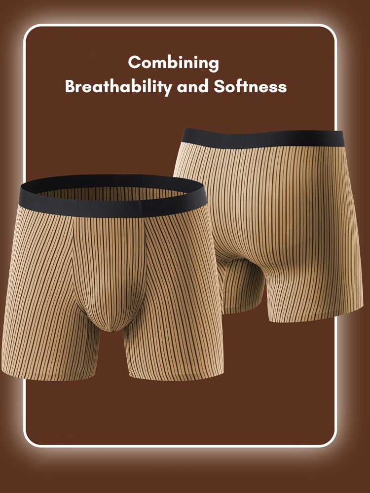 3 Pack Men's Ice Silk Antibacterial Odor-Control Day-Long Comfort Boxer Briefs | dmunderwear detail image 9