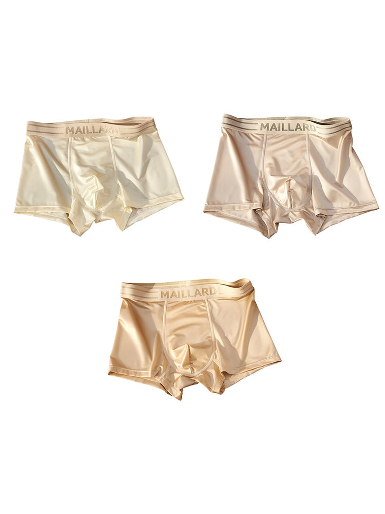 3 Pack Men's Ice Silk Antibacterial Odor-Control Trunks | dmunderwear detail image 2