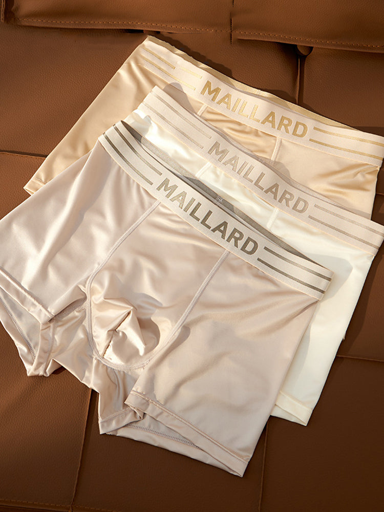 3 Pack Men's Ice Silk Antibacterial Odor-Control Trunks | dmunderwear detail image 3