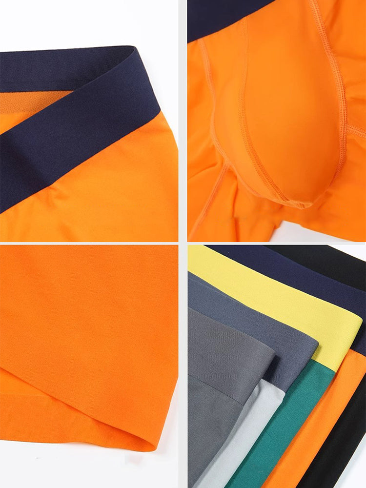 3 Pack Men's Ice Silk Athletic Long Boxer Briefs | dmunderwear detail image 5