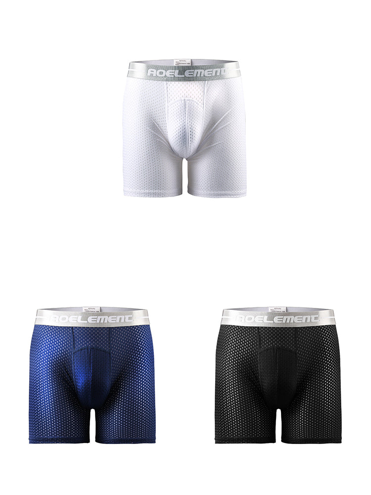 3 Pack Men's Breathable Boxers Briefs | dmunderwear detail image 11