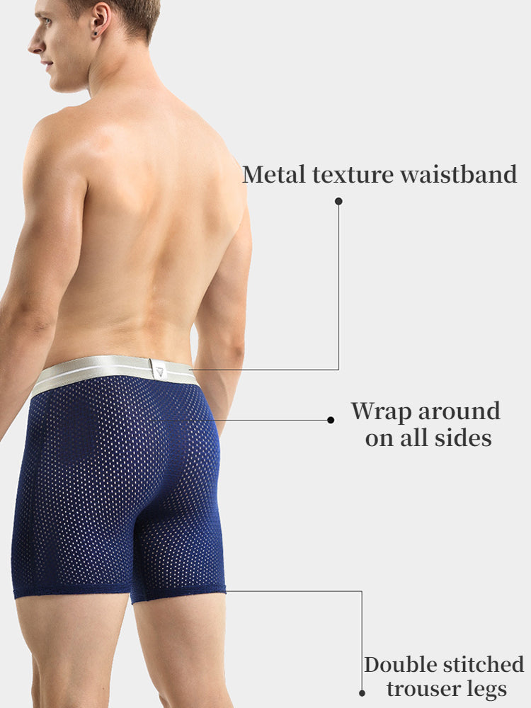 3 Pack Men's Breathable Boxers Briefs | dmunderwear detail image 13