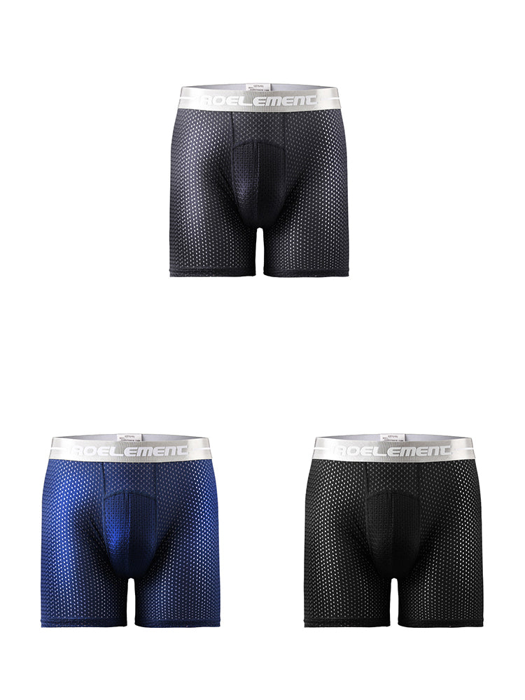 3 Pack Men's Breathable Boxers Briefs | dmunderwear detail image 17