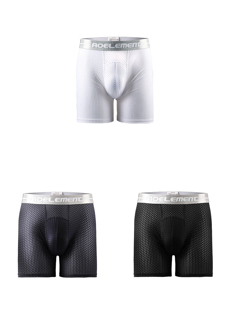 3 Pack Men's Breathable Boxers Briefs | dmunderwear detail image 2