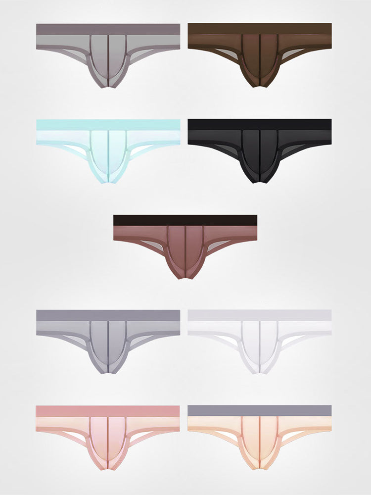 3 Pack Men's Ice Silk Breathable Seamless Comfort Stretch Fit Low-Rise Bikini | dmunderwear detail image 7