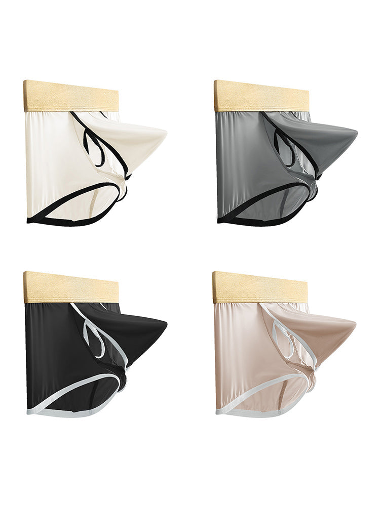 4 Pack Men's Ice Silk Breathable Separate Ultra-Thin Trunks | dmunderwear detail image 14