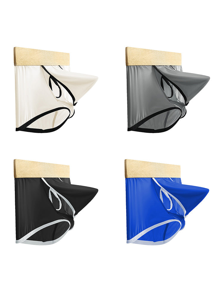 4 Pack Men's Ice Silk Breathable Separate Ultra-Thin Trunks | dmunderwear detail image 2