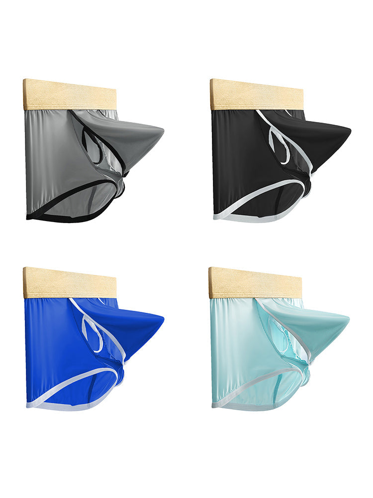 4 Pack Men's Ice Silk Breathable Separate Ultra-Thin Trunks | dmunderwear detail image 20