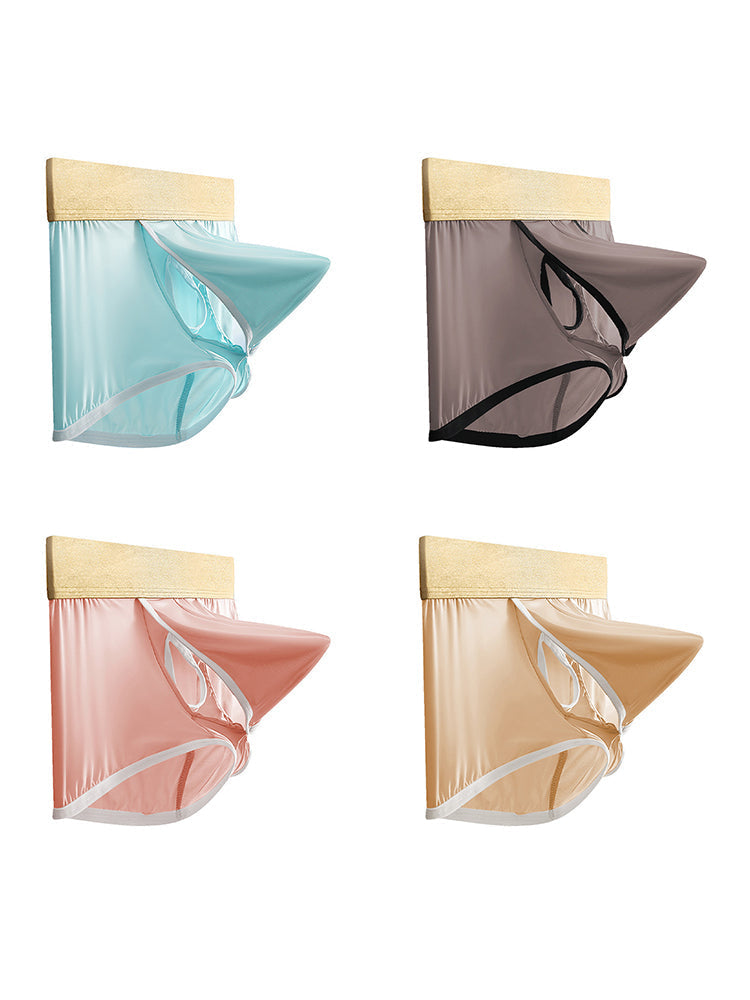 4 Pack Men's Ice Silk Breathable Separate Ultra-Thin Trunks | dmunderwear detail image 8