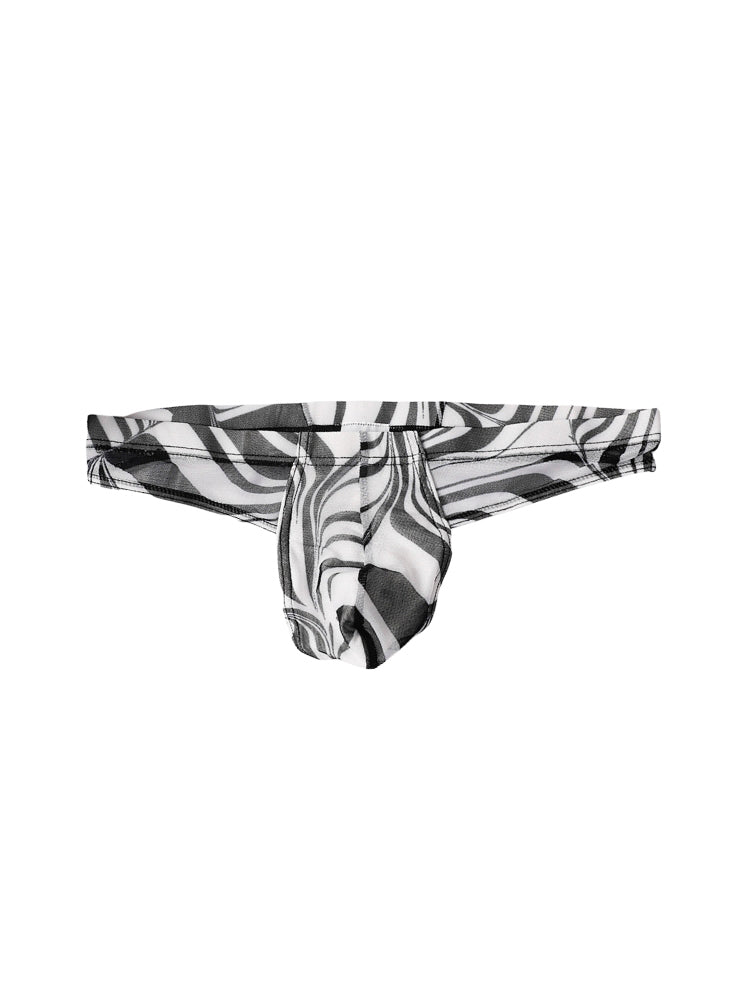 3 Pack Men's Ice Silk Comfy Waistband Low-Rise Sexy Stretch Thong | dmunderwear detail image 20