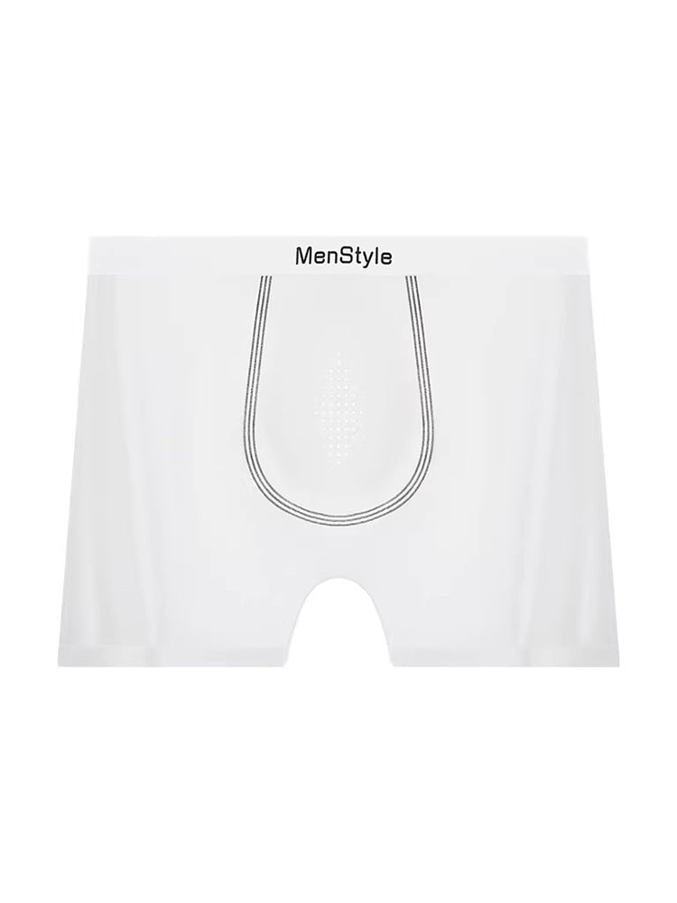 3 Pack Men's Ice Silk Full-Coverage Antibacterial Mid-Rise Boxer Briefs | dmunderwear