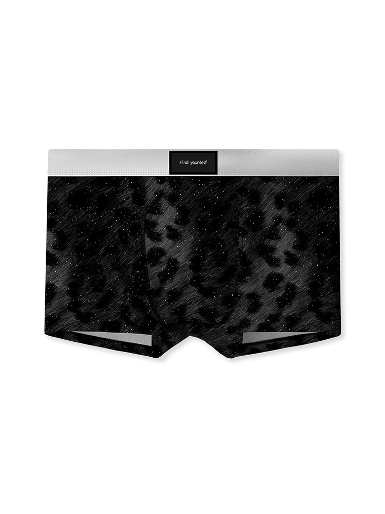3 Pack Men's Ice Silk Leopard Print Trunks | dmunderwear detail image 13