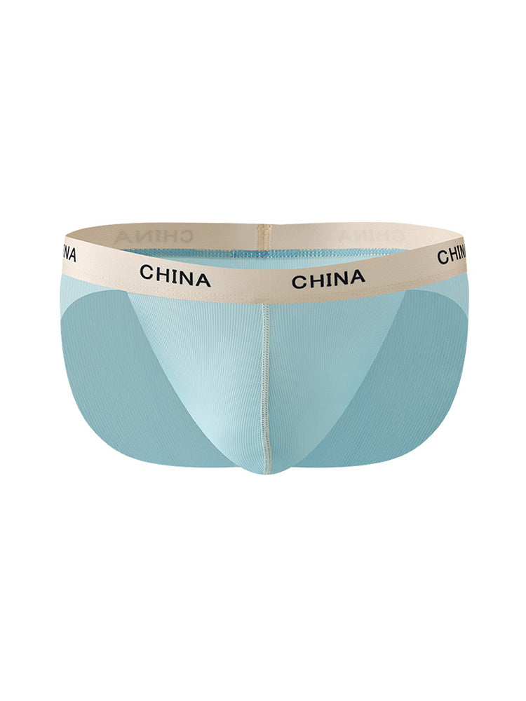 3 Pack Men's Ice Silk Lightweight & Transparent Skin-Feel Solid Color Briefs | dmunderwear