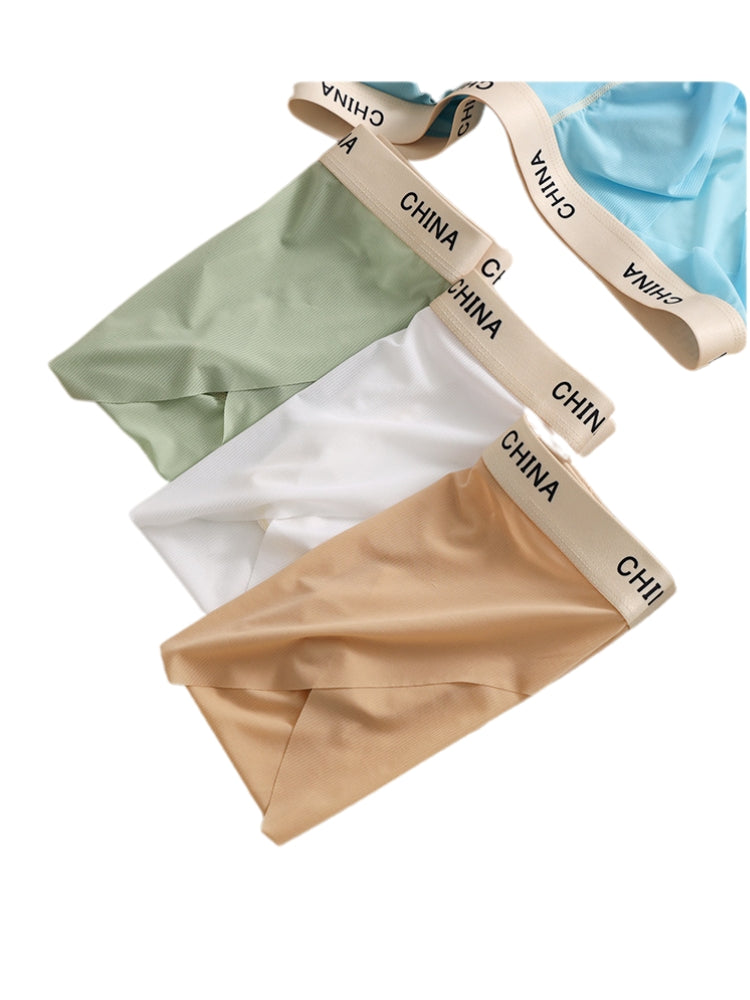 3 Pack Men's Ice Silk Lightweight & Transparent Skin-Feel Solid Color Briefs | dmunderwear detail image 4