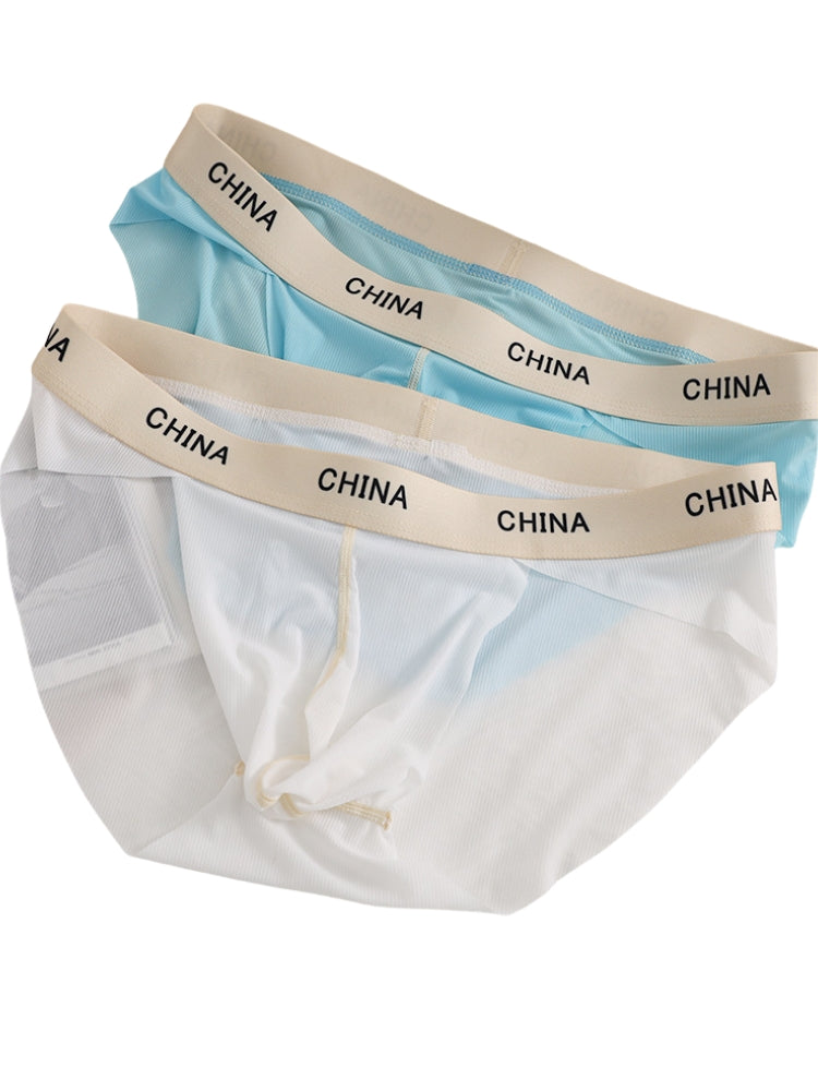 3 Pack Men's Ice Silk Lightweight & Transparent Skin-Feel Solid Color Briefs | dmunderwear detail image 6