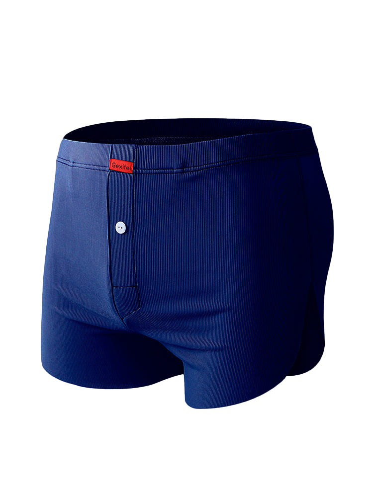 3 Pack Men's Ice Silk Loose-Fit Wide Comfy Waistband Soft Boxer Shorts | dmunderwear detail image 18