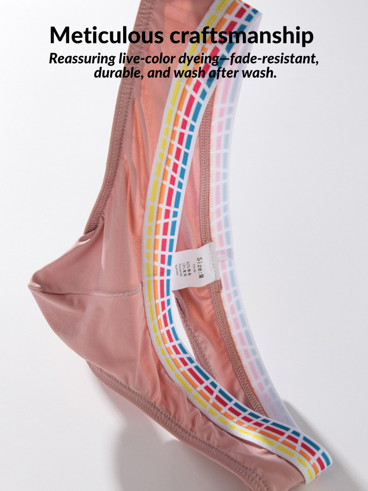3 Pack Men's Ice Silk Middle-Rise Summer Thongs | dmunderwear detail image 5
