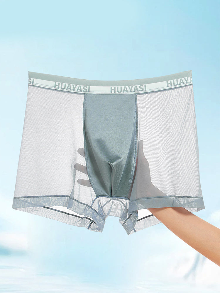 3 Pack Men's Ice Silk Seamless Breathable Quick-Drying Trunks | dmunderwear detail image 12