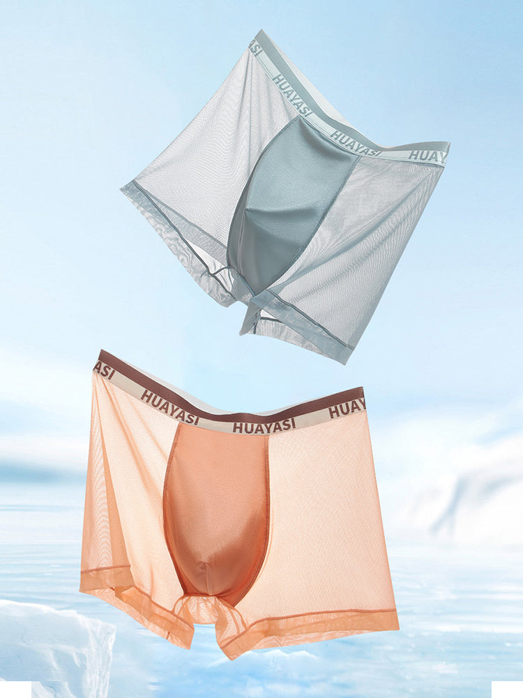 3 Pack Men's Ice Silk Seamless Breathable Quick-Drying Trunks | dmunderwear detail image 13
