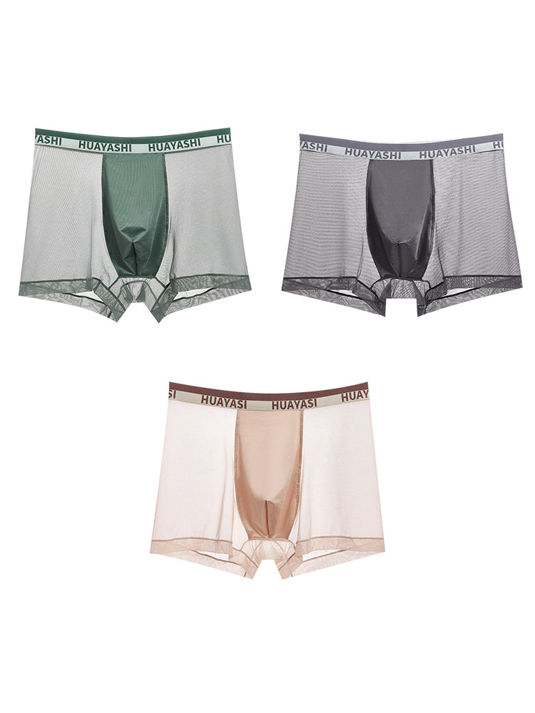 3 Pack Men's Ice Silk Seamless Breathable Quick-Drying Trunks | dmunderwear detail image 16