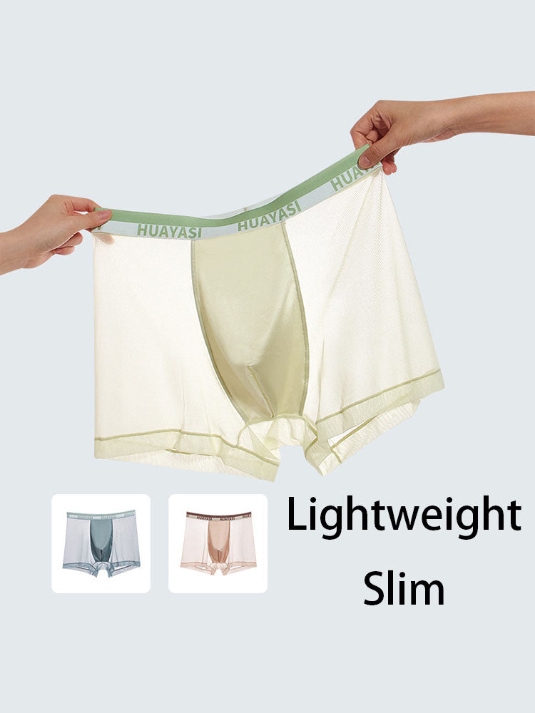 3 Pack Men's Ice Silk Seamless Breathable Quick-Drying Trunks | dmunderwear detail image 5