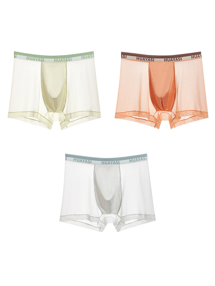 3 Pack Men's Ice Silk Seamless Breathable Quick-Drying Trunks | dmunderwear detail image 9