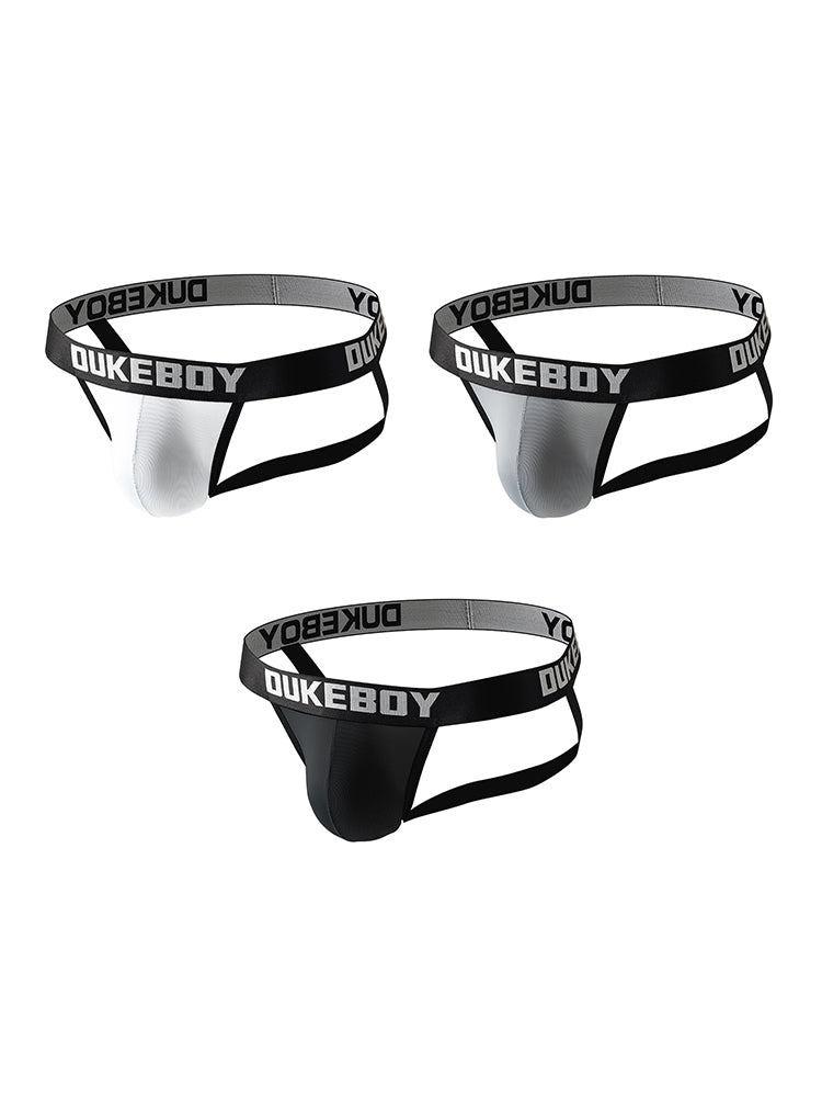 3 Pack Men's Ice Silk Sexy Cheeky & Revealing Jockstraps | dmunderwear detail image 2