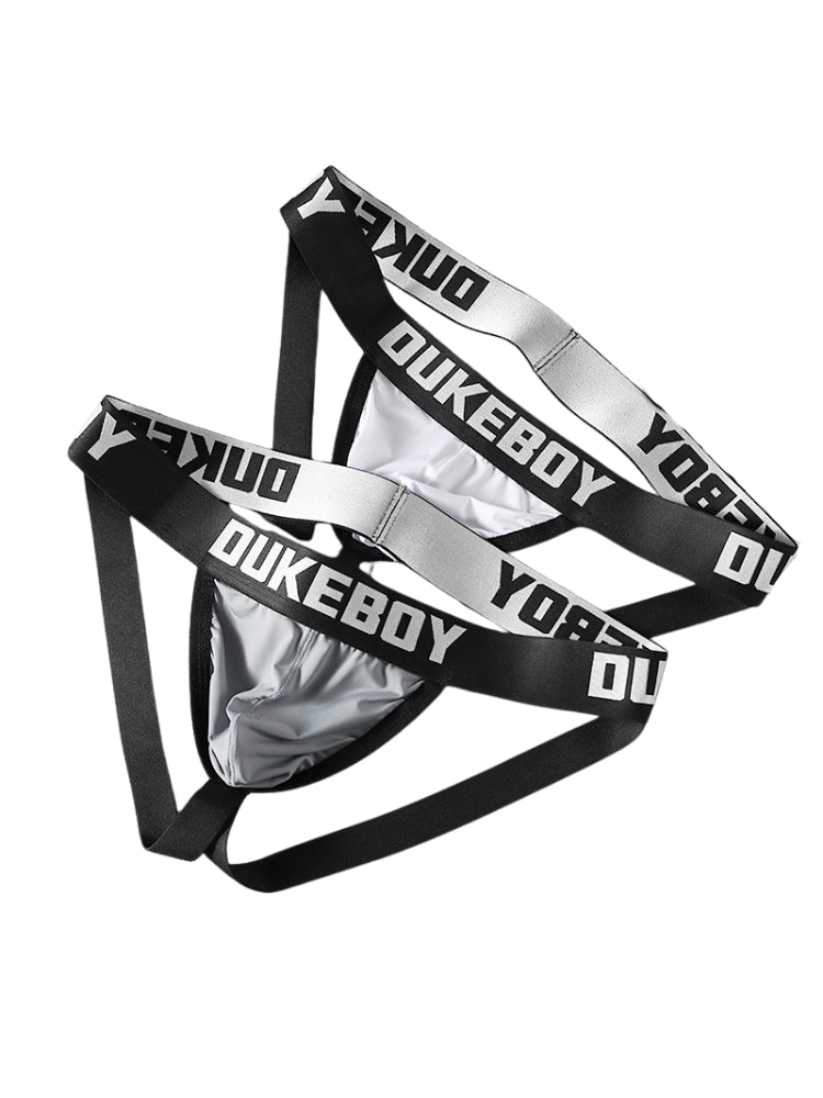 3 Pack Men's Ice Silk Sexy Cheeky & Revealing Jockstraps | dmunderwear detail image 6