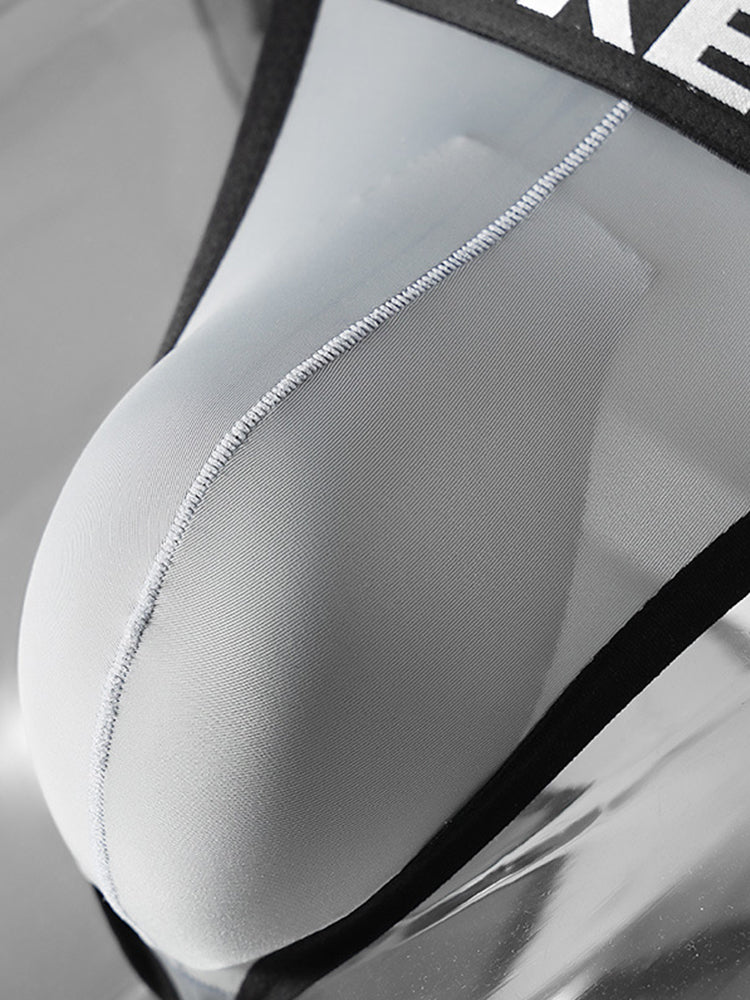 3 Pack Men's Ice Silk Sexy Cheeky & Revealing Jockstraps | dmunderwear detail image 9