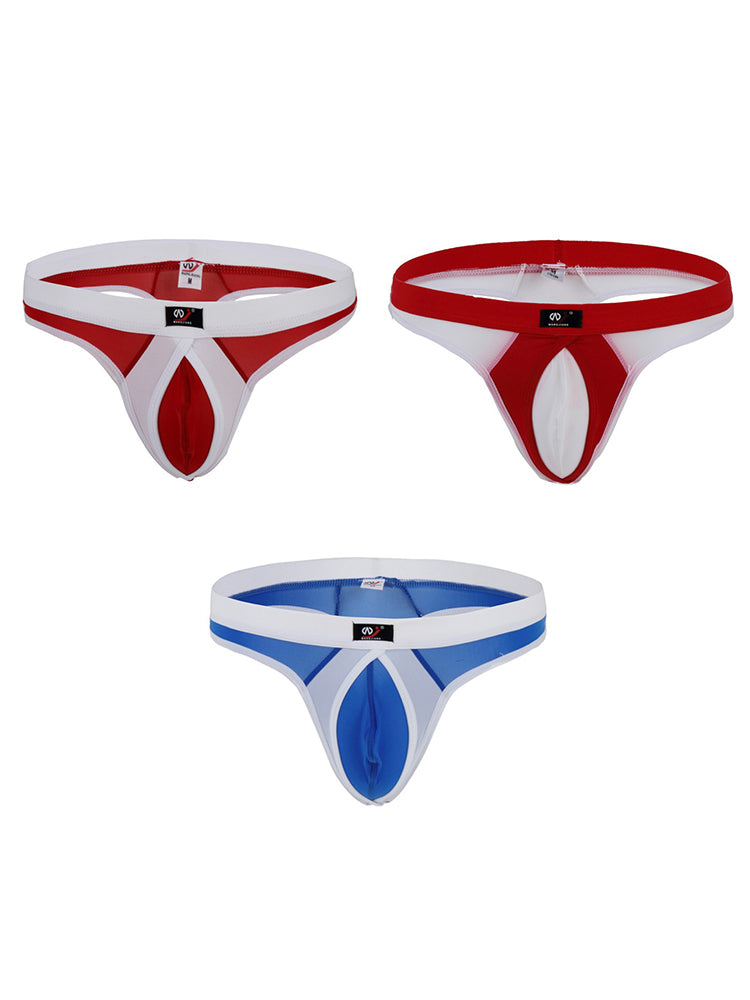 3 Pack Men's Ice Silk Sexy Lightweight Quick-Dry Breathable Thongs | dmunderwear detail image 17