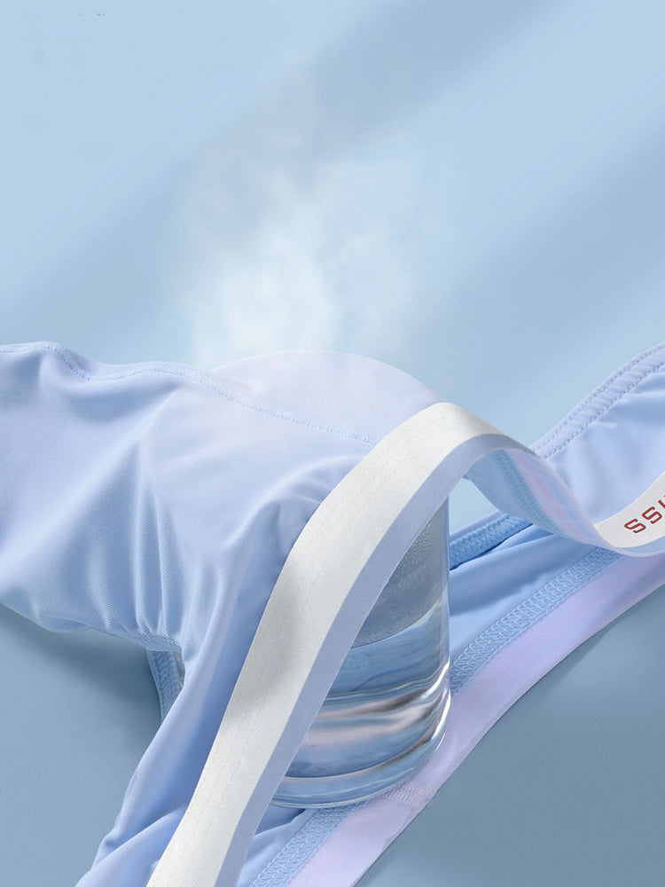 3 Pack Men's Ice Silk Sexy U-Shaped Pouch Kiss Thong | dmunderwear detail image 11