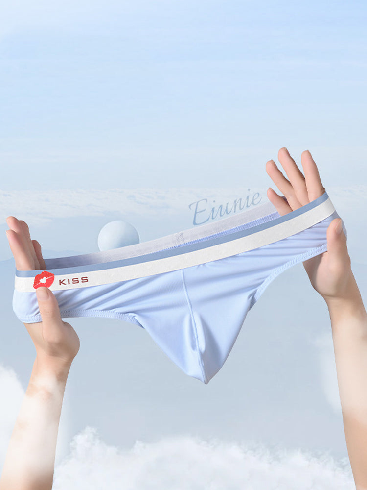 3 Pack Men's Ice Silk Sexy U-Shaped Pouch Kiss Thong | dmunderwear detail image 13