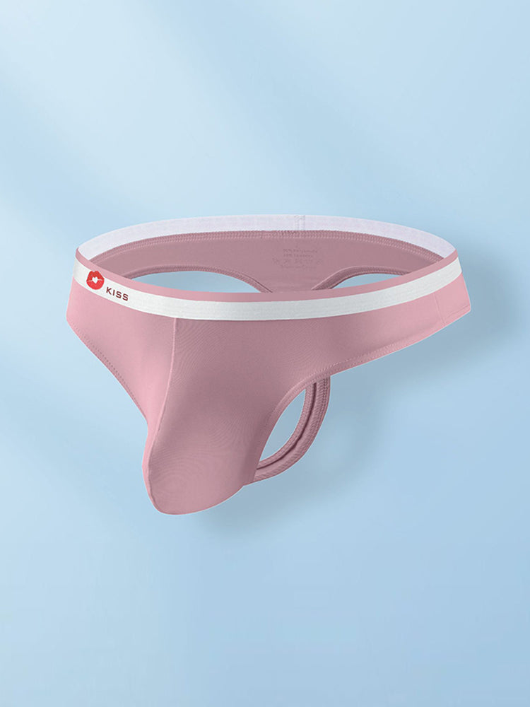 3 Pack Men's Ice Silk Sexy U-Shaped Pouch Kiss Thong | dmunderwear detail image 20