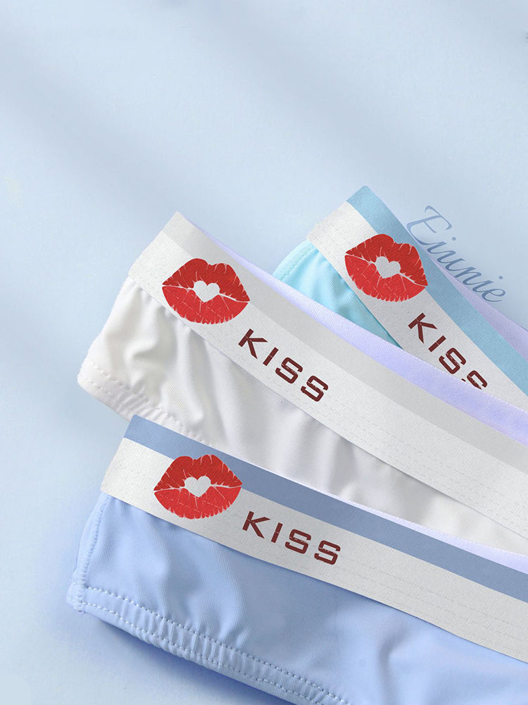 3 Pack Men's Ice Silk Sexy U-Shaped Pouch Kiss Thong | dmunderwear detail image 4