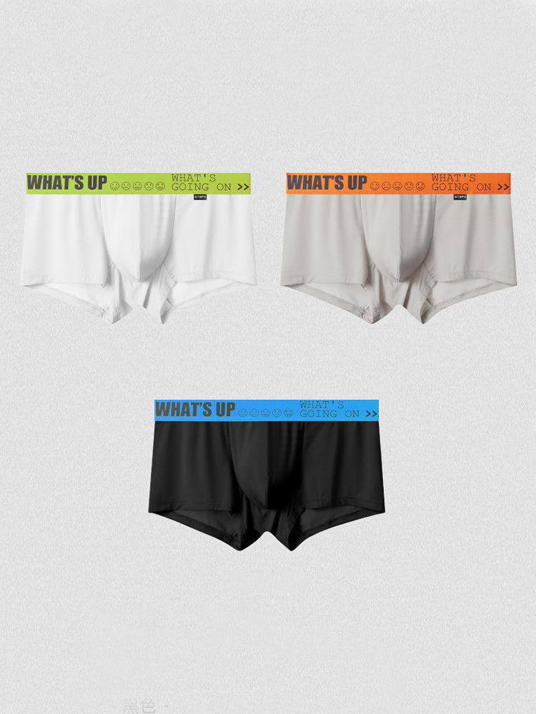 3-pack Men's Ice Silk Solid Color Breathable Briefs | dmunderwear detail image 12