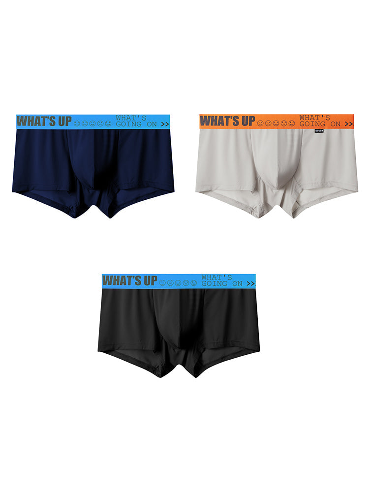 3-pack Men's Ice Silk Solid Color Breathable Briefs | dmunderwear detail image 13
