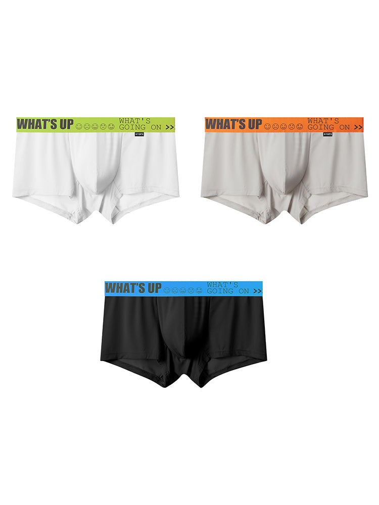 3-pack Men's Ice Silk Solid Color Breathable Briefs | dmunderwear detail image 14