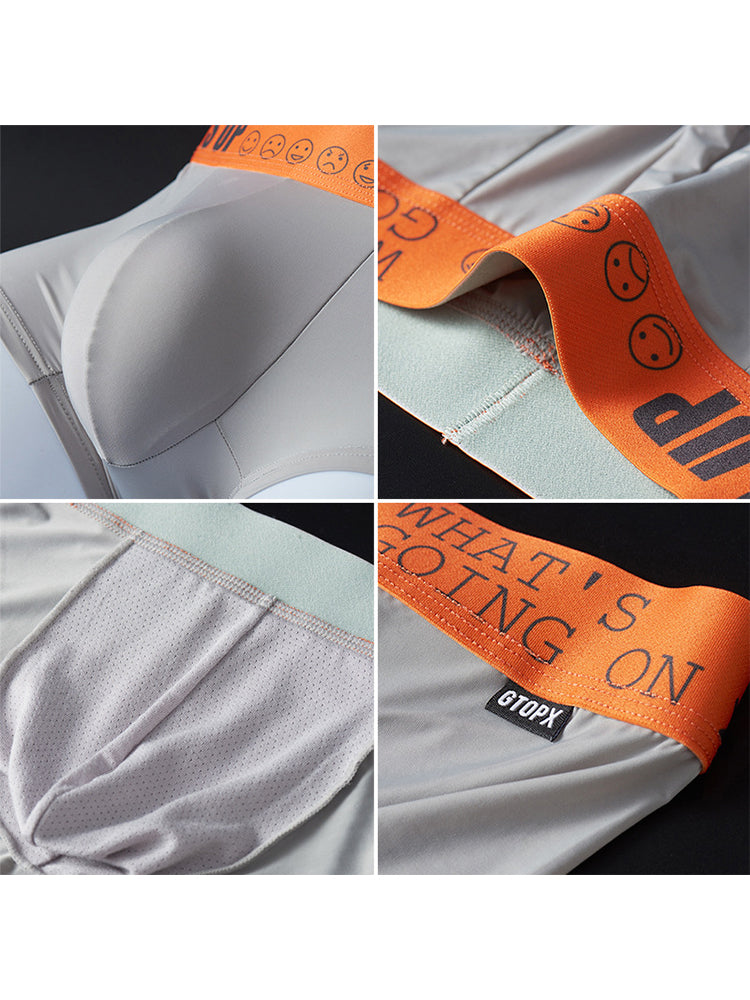 3-pack Men's Ice Silk Solid Color Breathable Briefs | dmunderwear detail image 3