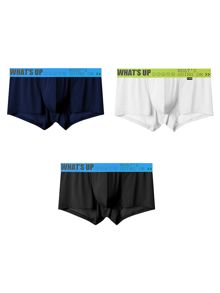 3-pack Men's Ice Silk Solid Color Breathable Briefs | dmunderwear detail image 8