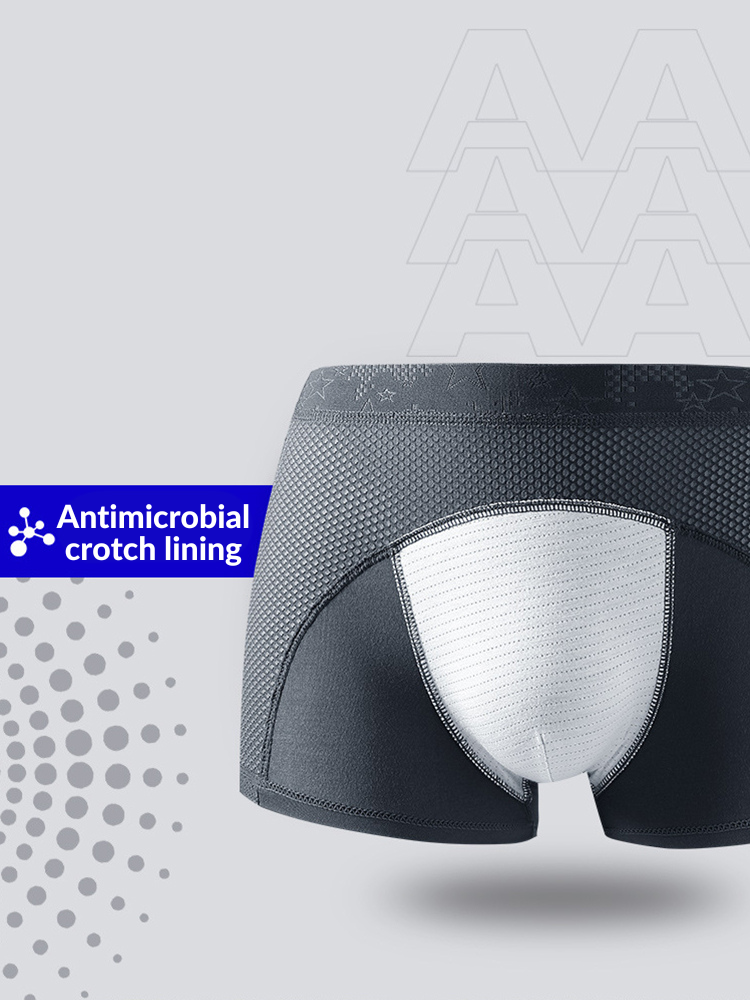 3 Pack Men's Ice Silk Sports Breathable Boxer Briefs | dmunderwear detail image 18