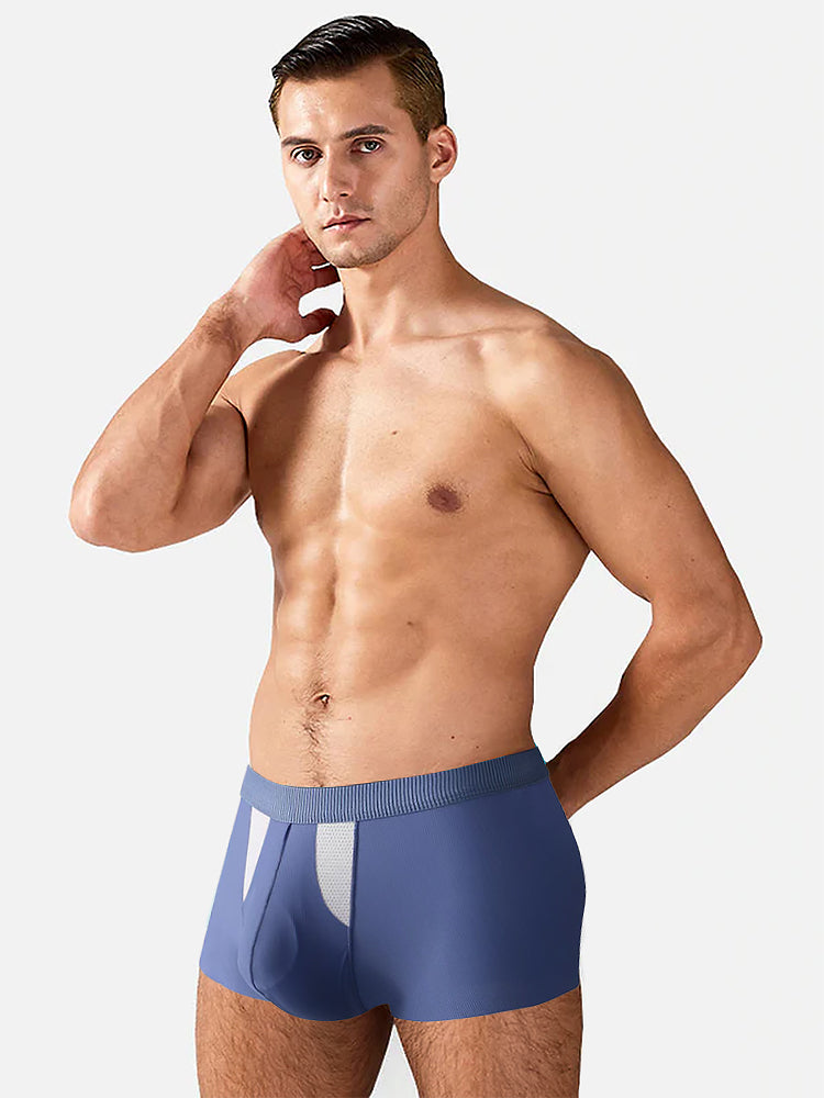 3-Pack Men's Ice Silk Trunks with Bullet-Style Separation and Enlarging Effect | dmunderwear
